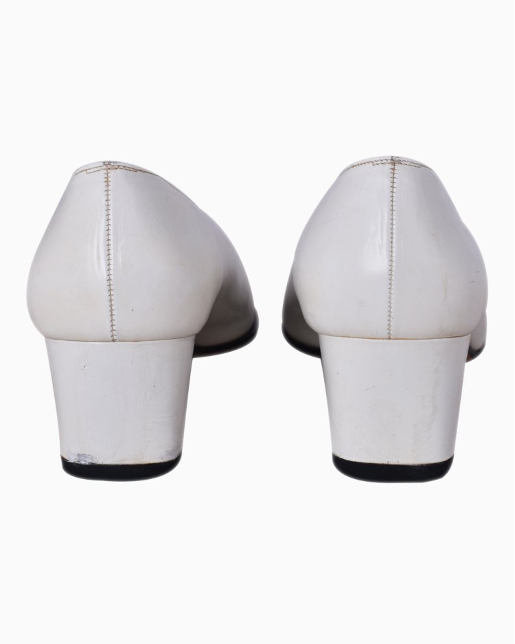 Sapato Salvatore Ferragamo Original Branco e Bege Feminino